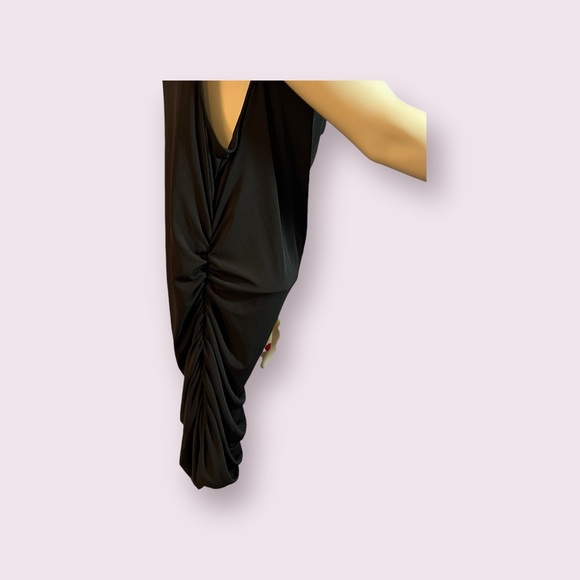 Torrid Side Gathered Black Dress Size 2 - Picture 4 of 16
